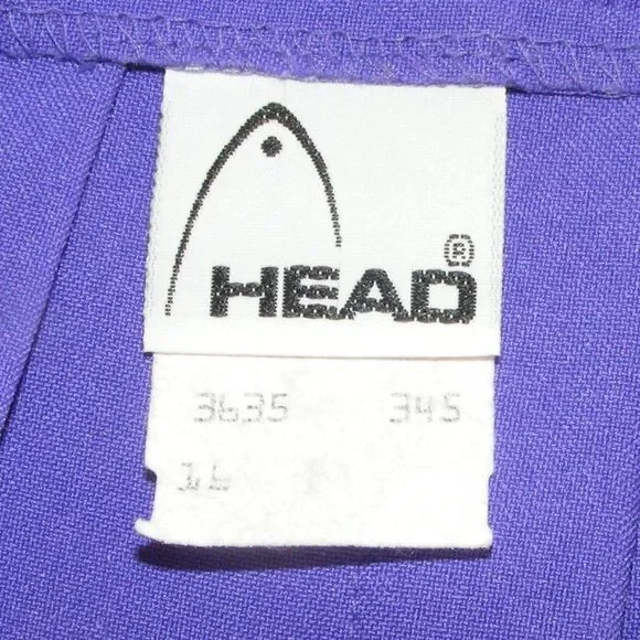 Vintage HEAD Tennis Skirt, 34", Purple, Pleated, Back Zip, Athletic wear - Picture 12 of 13
